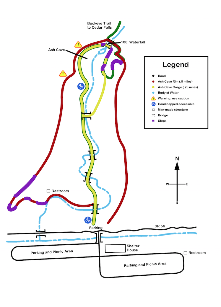 Ash Cave Directions Map