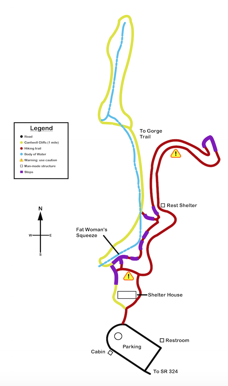 Cantwell Cliffs Trail Map